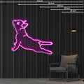 French Bulldog Stretch Pink Neon Sign