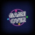 Game Over Neon Sign