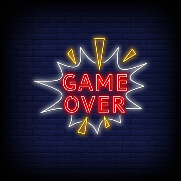 Game Over Neon Sign — make neon sign