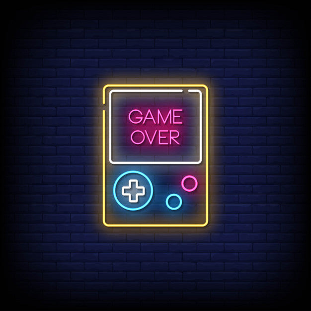 Game Over Neon Sign — make neon sign