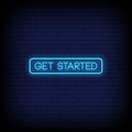 Get Started Neon Sign