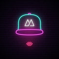 Girl With Baseball Cap Neon Sign