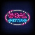 Goal Getting Neon Sign - Pink Neon Sign