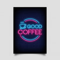 Good Coffee In Neon Sign - Pink Neon Sign
