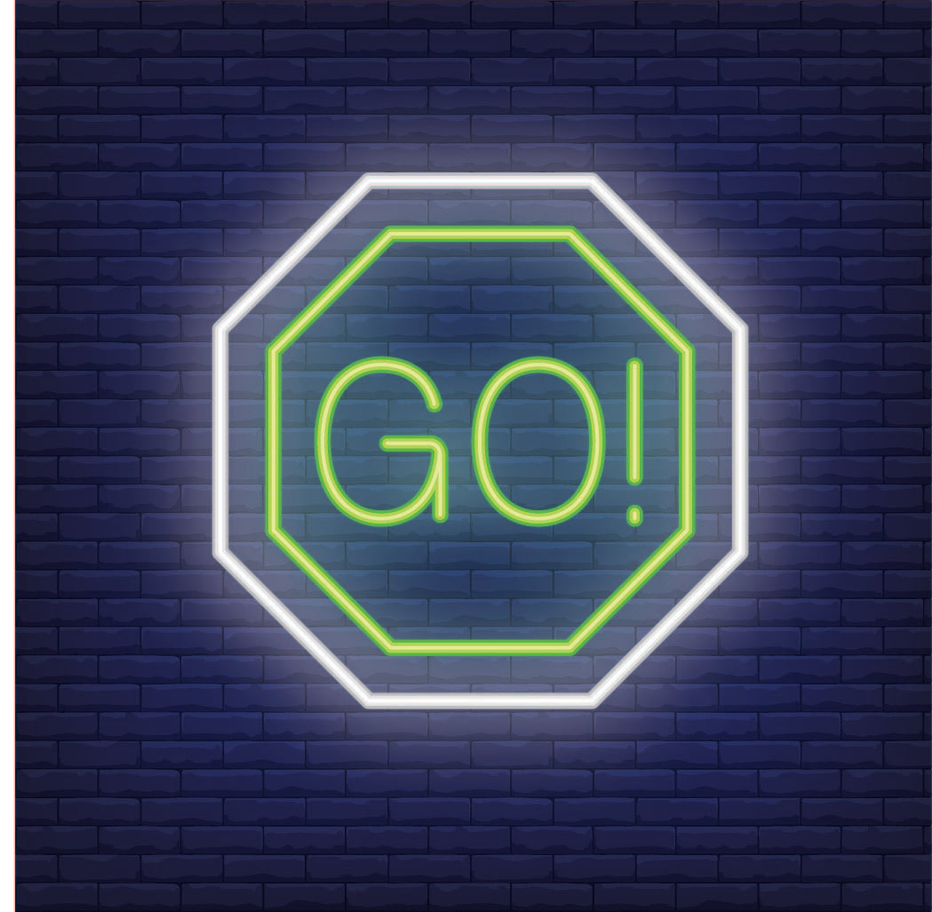 Neon Go Sign Go Traffic Neon Sign — make neon sign