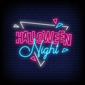 halloween night pink neon sign
