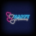 Happy Anniversary Neon Sign