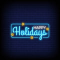 Happy Holidays Neon Sign