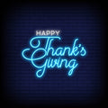 Happy Thanks Giving Neon Sign