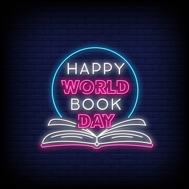 Happy World Book Day Neon Sign — make neon sign
