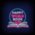 Happy World Book Day Neon Sign