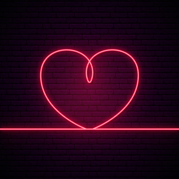 Heart And Sign Heart Shape Neon Sign — make neon sign