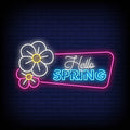 Hello Spring Neon Sign