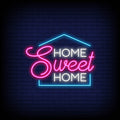 home sweet home pink neon sign