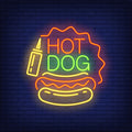 Hot Dog Neon Sign