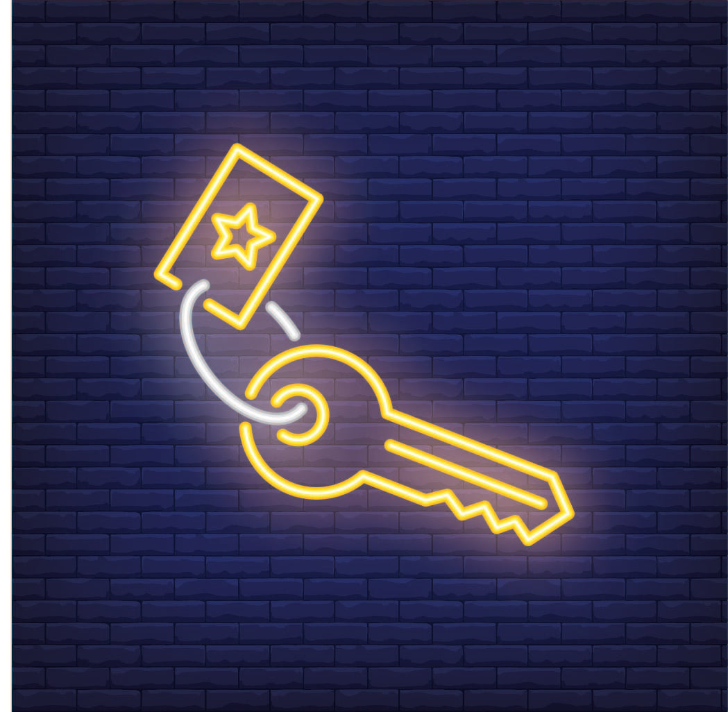 Hotel Key Neon Sign — make neon sign
