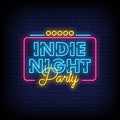 Indie Night Party Neon Sign