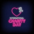International Charity Day Neon Sign - Pink Neon Sign