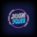 Join Free Neon Sign