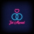 Just Married Neon Sign