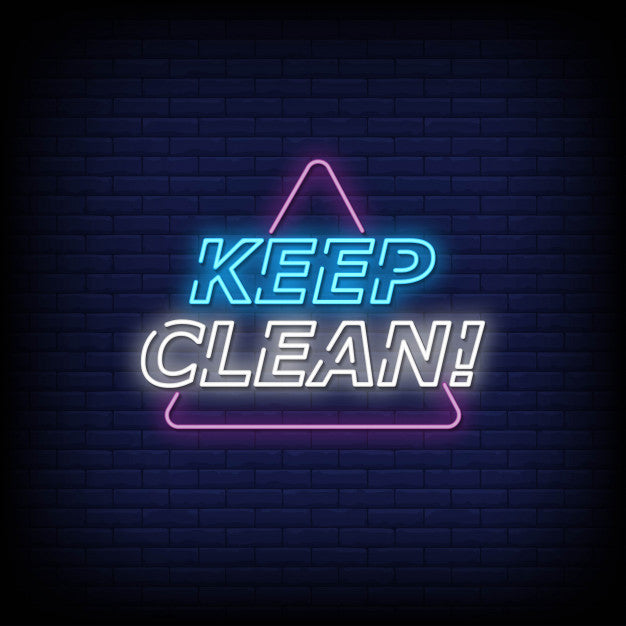 Keep Clean Neon Sign — make neon sign