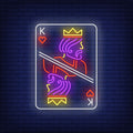 King Of Hearts Playing Card Neon Sign