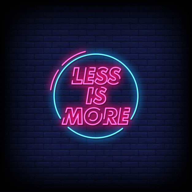 Less Logo Sign Less Is More Neon Sign - Neon Pink Aesthetic — make neon sign