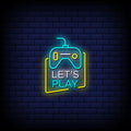 Let's Play Neon Sign