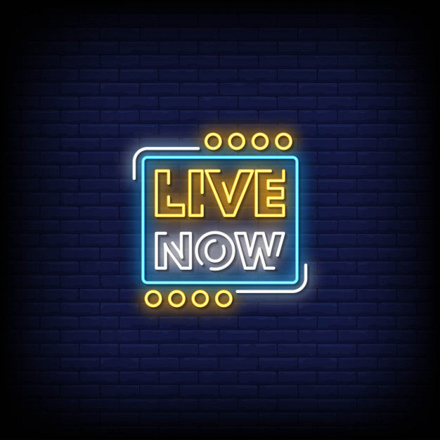 Live Now Neon Sign — make neon sign