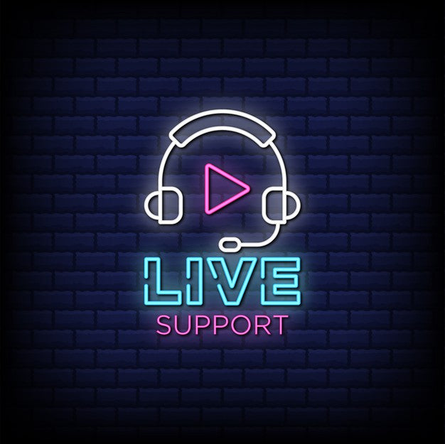 Live Support Neon Sign — make neon sign
