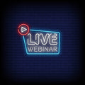 Live Webinar Neon Sign