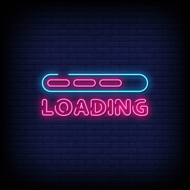 Loading Sign Color Loading Neon Sign - Neon Pink Aesthetic — make neon sign