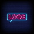 Look Neon Sign - Pink Neon Sign