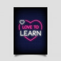 Love To Learn Neon Sign