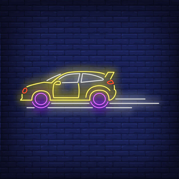 Machine Driving Fast Neon Sign — make neon sign