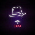 Mafioso In Hat Neon Sign