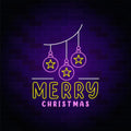 Merry Christmas Decoration Idea Neon Sign