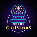 Merry Christmas Neon Lighting With Christmas Icon Neon Sign