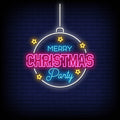Merry Christmas Party Neon Sign