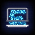 Modern Motivation Quote In Neon Sign