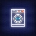 Modern Washing Machine Neon Sign