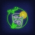 Mojito Neon Sign for Bars and Home Décor