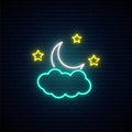 Moon In The Clouds Neon Sign