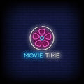 Movie Time Neon Sign