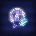 Music Player Neon Sign