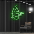 Neon Sign Among Us - Brain Slug