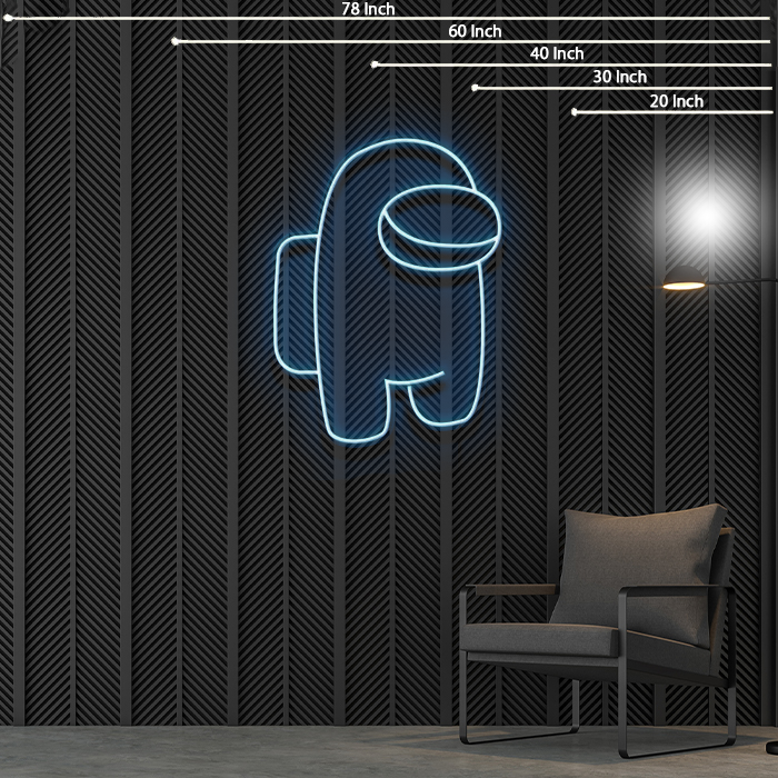 Crewmate Sign Neon Sign Among Us - Imposter — make neon sign