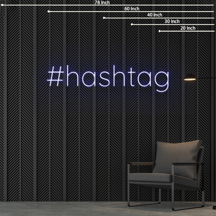 Neon Sign Hashtag Perfect for Bars & Events — make neon sign