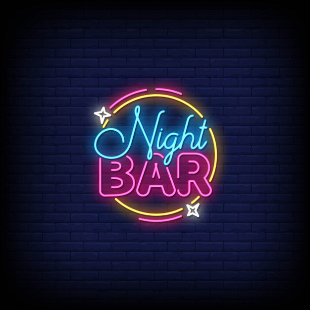 Night Bar Neon Sign - Pink Neon Sign — make neon sign