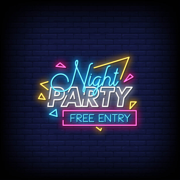 Night Party Neon Sign Energetic Club Décor — make neon sign